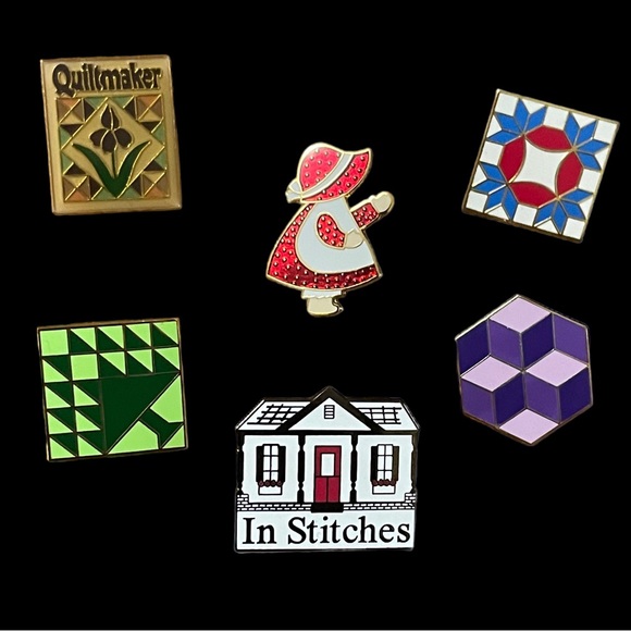 Pin Peddler Jewelry Vintage Pin Peddlers Set Of 6 Quilters Lapel
